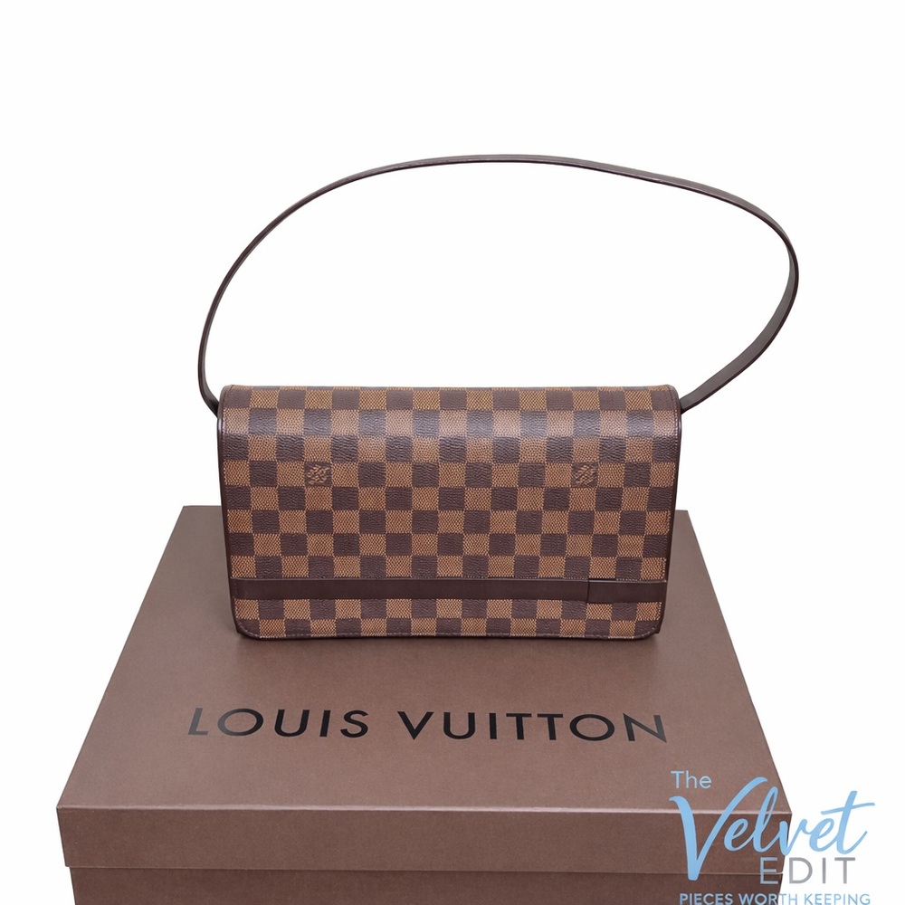 Louis Vuitton Damier Ebene Tribeca Long Shoulder Bag w/ Original Receipt